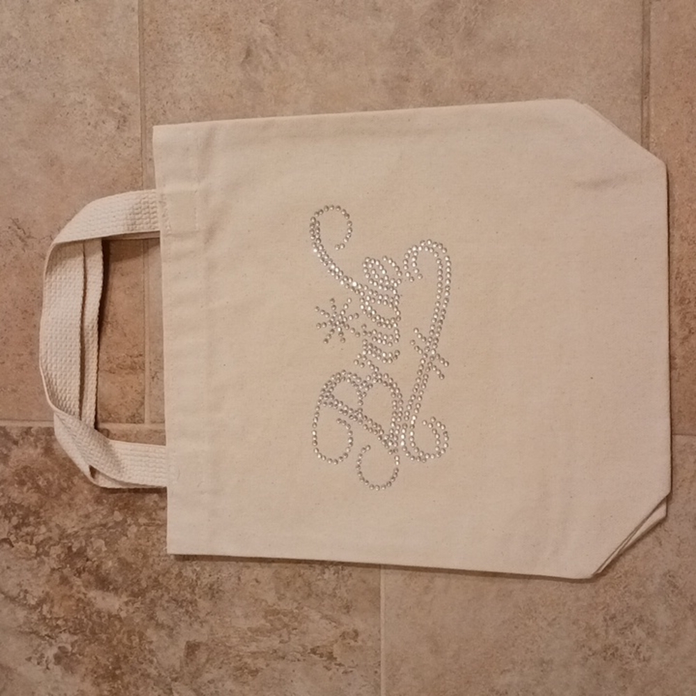 Bride natural cotton canvas tote bag